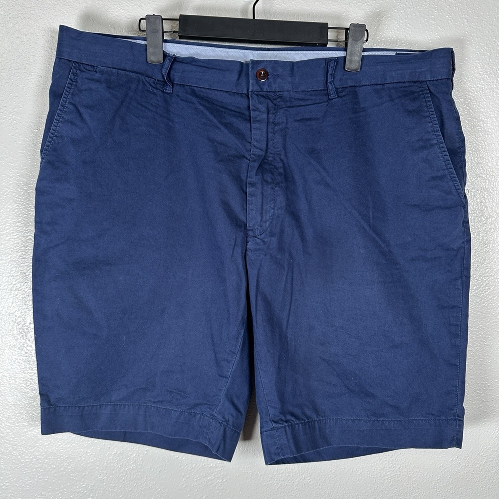 POLO RALPH LAUREN Classic Fit Chino Shorts Mens Size 40 Navy Blue Preppy Cotton